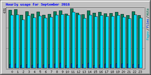 Hourly usage for September 2016