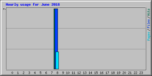 Hourly usage for June 2016